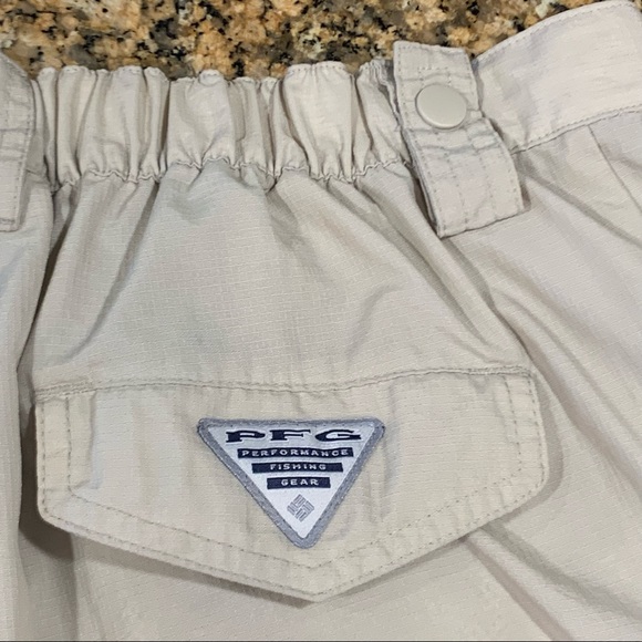 Columbia PFG Tan Shorts M 34” Waist GUC 7” Performance Fishing Gear Cargo - Picture 7 of 10